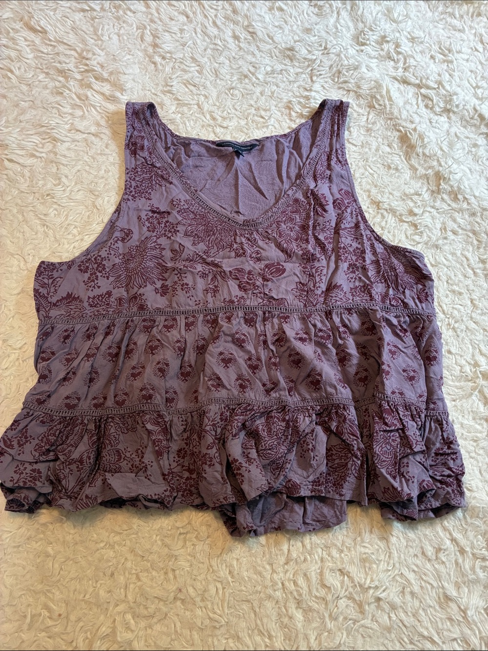 American Eagle Outfitters Purple Boho Extra Large Tank Top